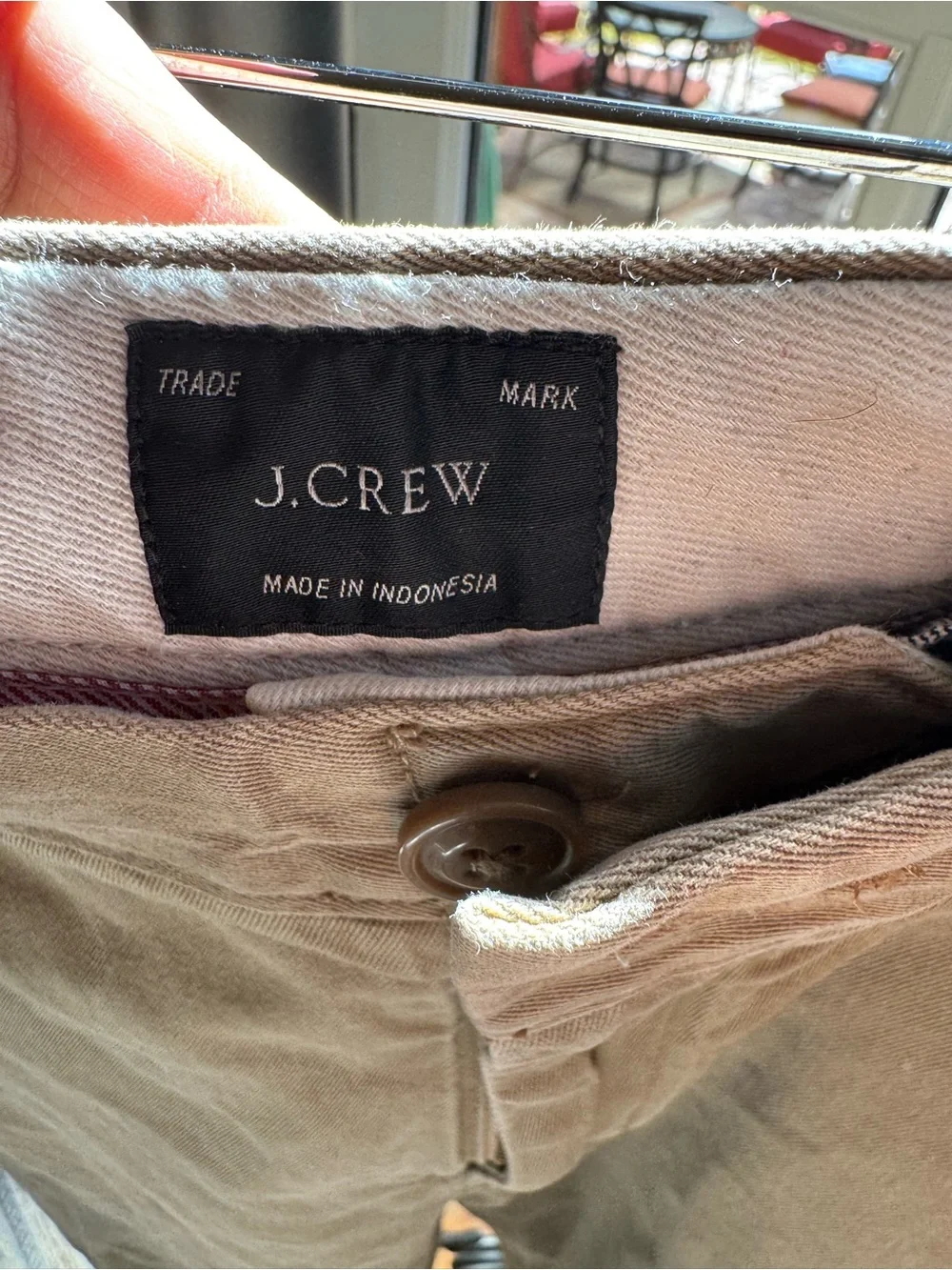 J. Crew Olive/Taupe Slim Straight Chinos SZ 35/32 GUC